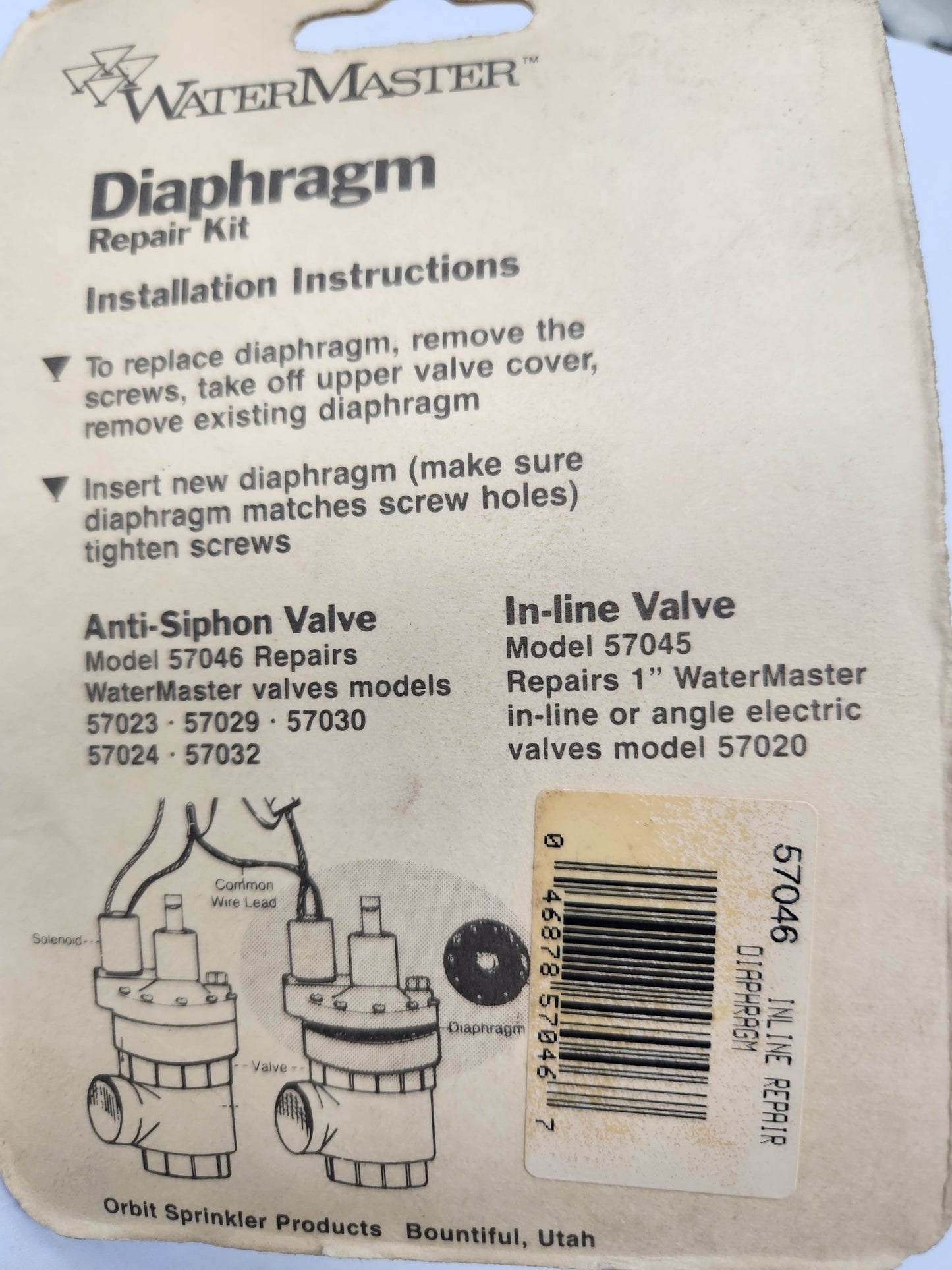 Water Master Diaphragm Repair Kit