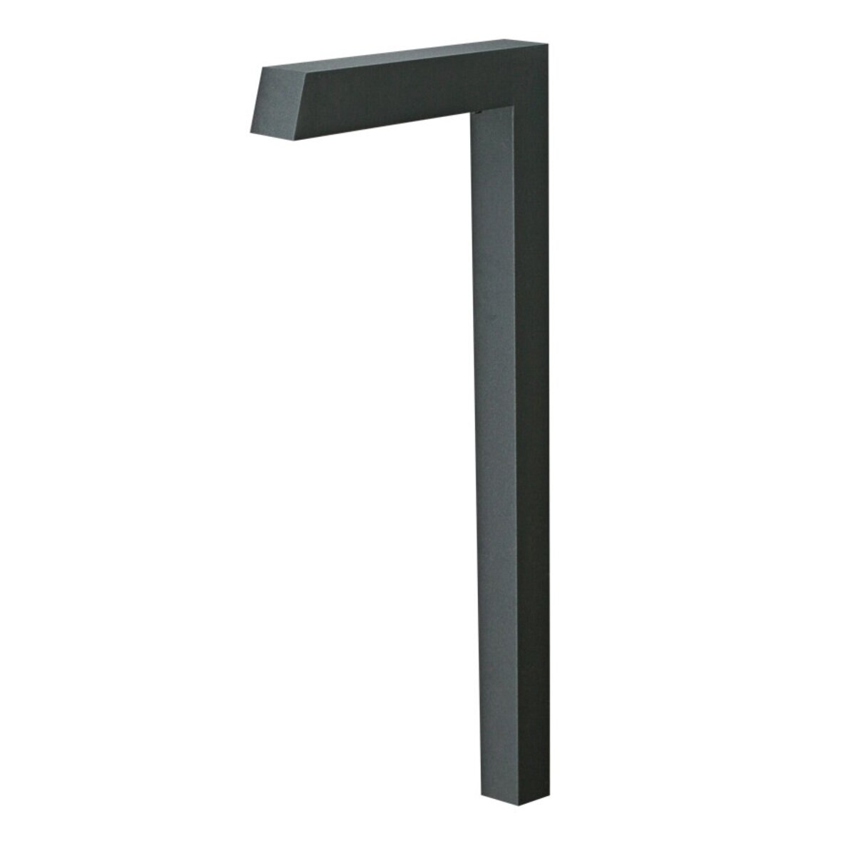 Pro-Trade PTH2 Modern L-Shaped Path Light Aluminum Black Finish No Bulb